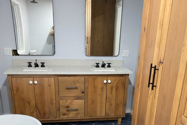 Double sink bathroom remodel