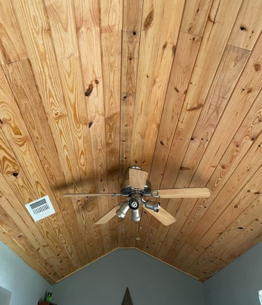 Wood accent ceiling