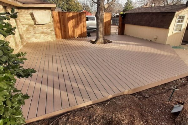 large custom patio deck