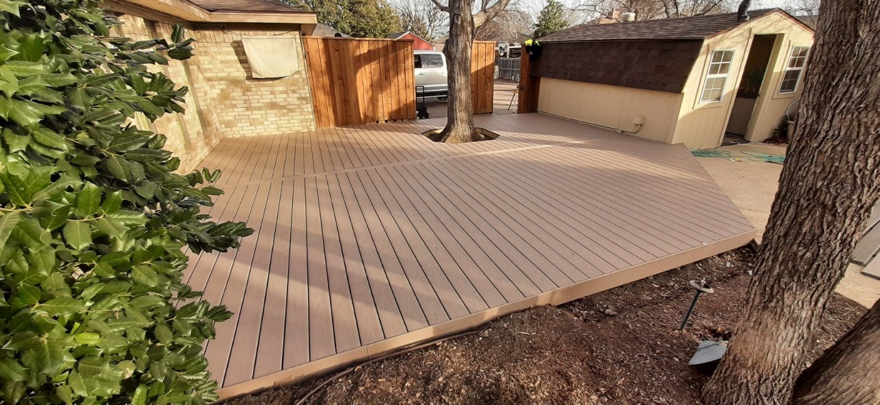 large custom patio deck