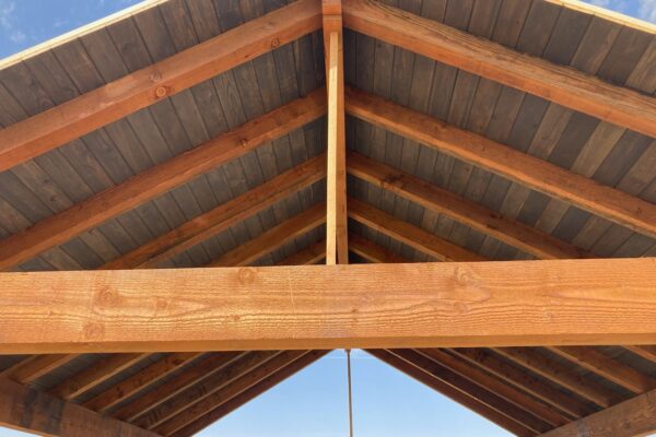 close up of customer pergola