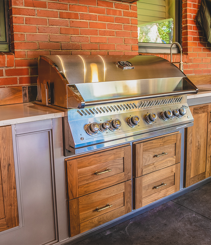 Outdoor kitchen with grill